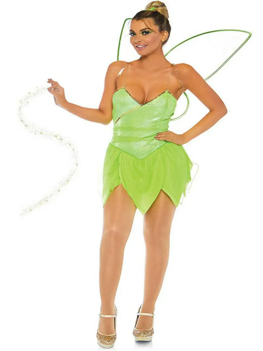   Cisas loween تأثيري دور بلانغ الدكتور شقي الجنية قزم أجنحة زي مادة النايلون الزي المؤذى