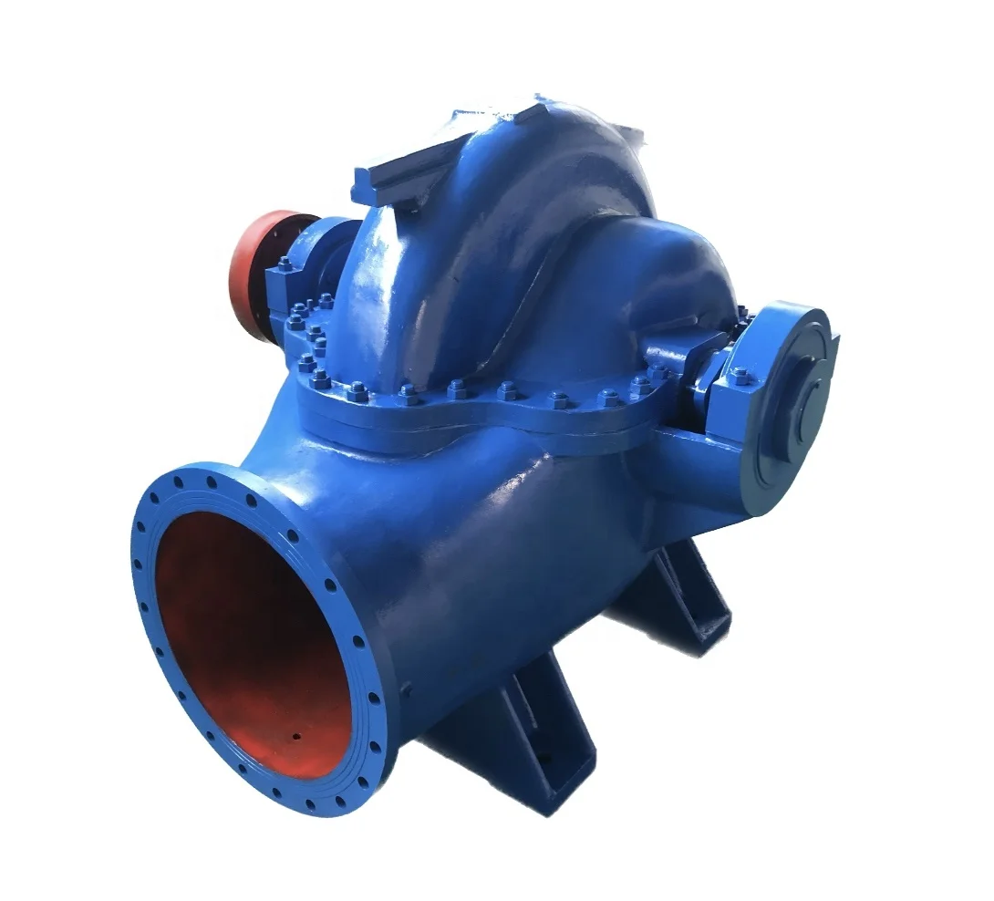 Single stage double suction centrifugal pump of cast iron sediment water for domestic factory