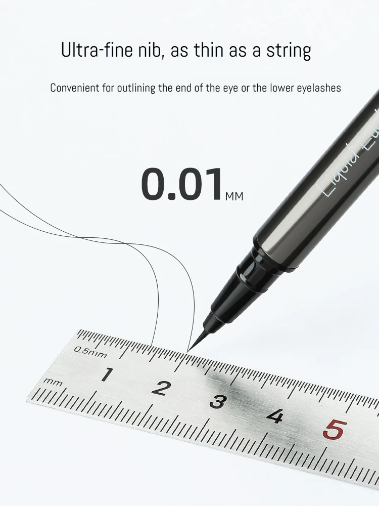 Gellas stylo Eyeliner Ultra mince 0.01mm imperméable noir marron lisse longue durée sans taches facile à porter crayons à cils maquillage