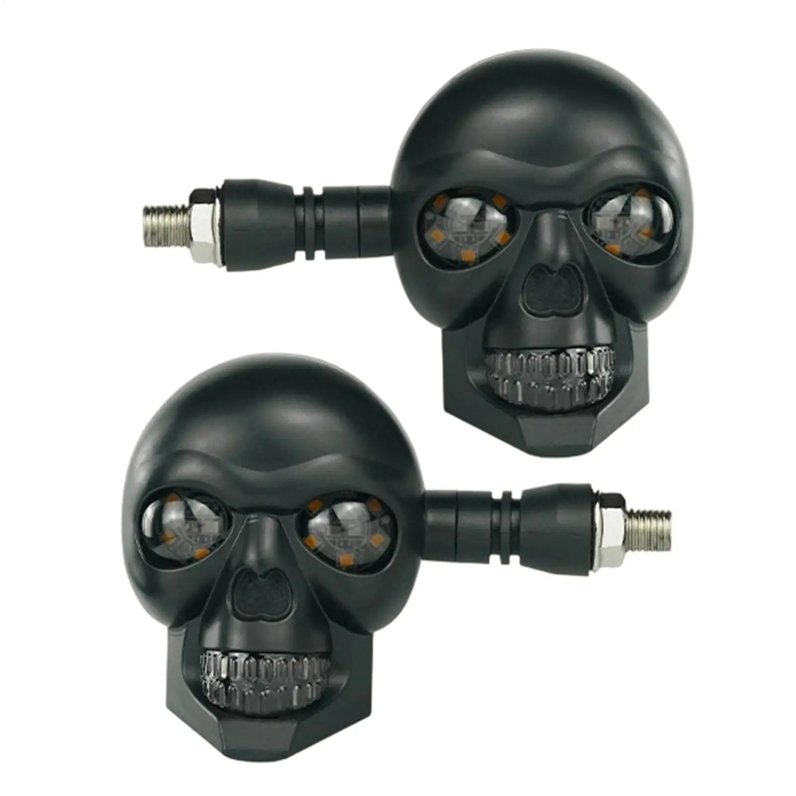 Motorcycle Blinkers 12V Skull Shape Waterproof Universal Lamp Motorcycle Turn Signal Light For Riding Mountain Camping Hiking
