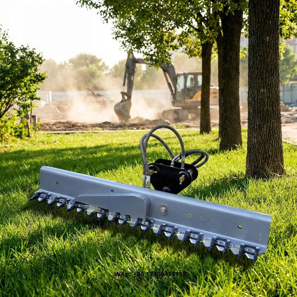 Hydraulic Flail Hedge Trimmer Mower Grass Cutter Attachment for Excavator Land Clearing and Gardening