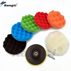 Car Polishing Sponge Pads Kit Foam Pad Buffer Kit Polishing Machine Wax Pads for Auto Motorcycle motor vehicle Removes Scratches