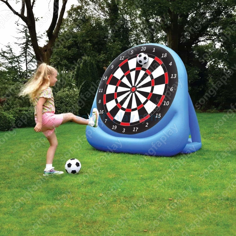 

Custom Outdoor Giant Inflatable Football Dart Board Velcro Soccer Foot Darts Target for Party Large Outdoor Amusement Equipment