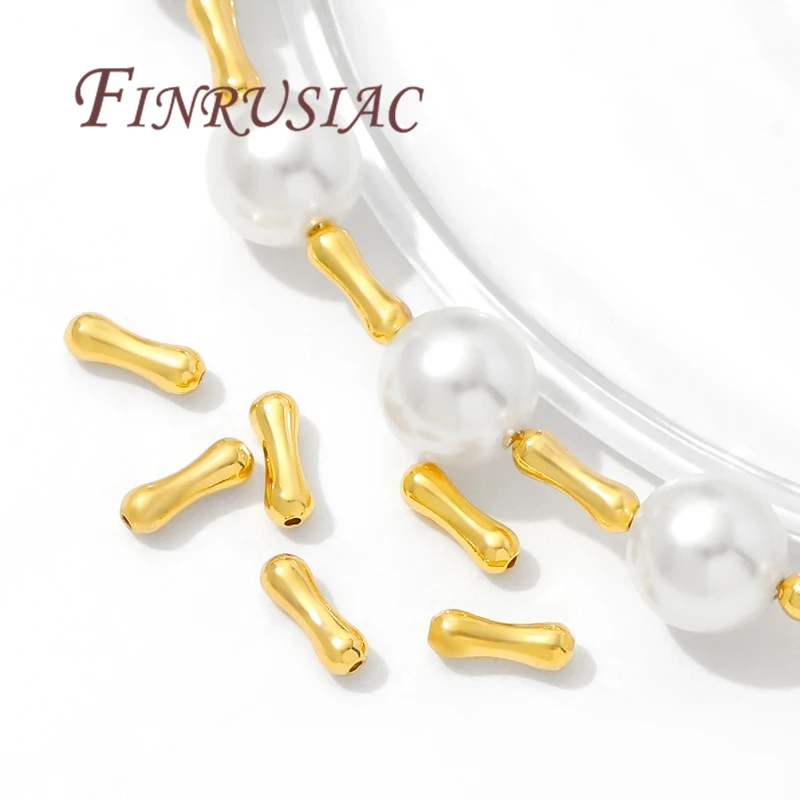 

7.3mm*2.4mm Beads 18K Gold Plated Spacer Beads Necklace/Bracelets Accessories,Separators For Beads,DIY Jewelry Making Supplies,