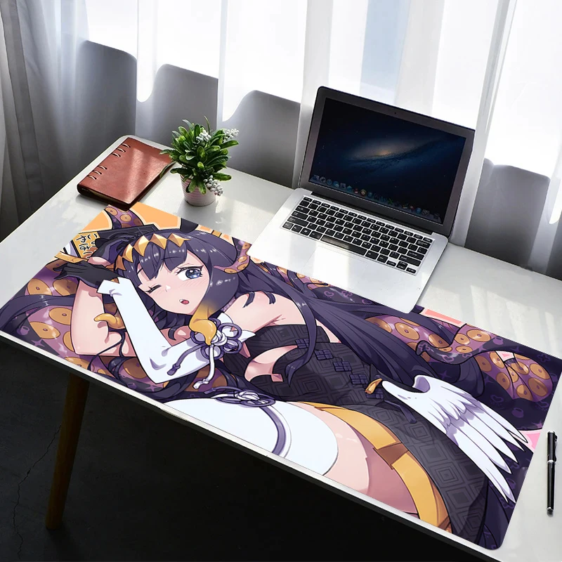 

Mouse Pad Laptop Rubber Extended Desktop Mat Computer Gamer Mousepad Hololive La Darknesss PC Gaming Accessories HD Keyboard Pad
