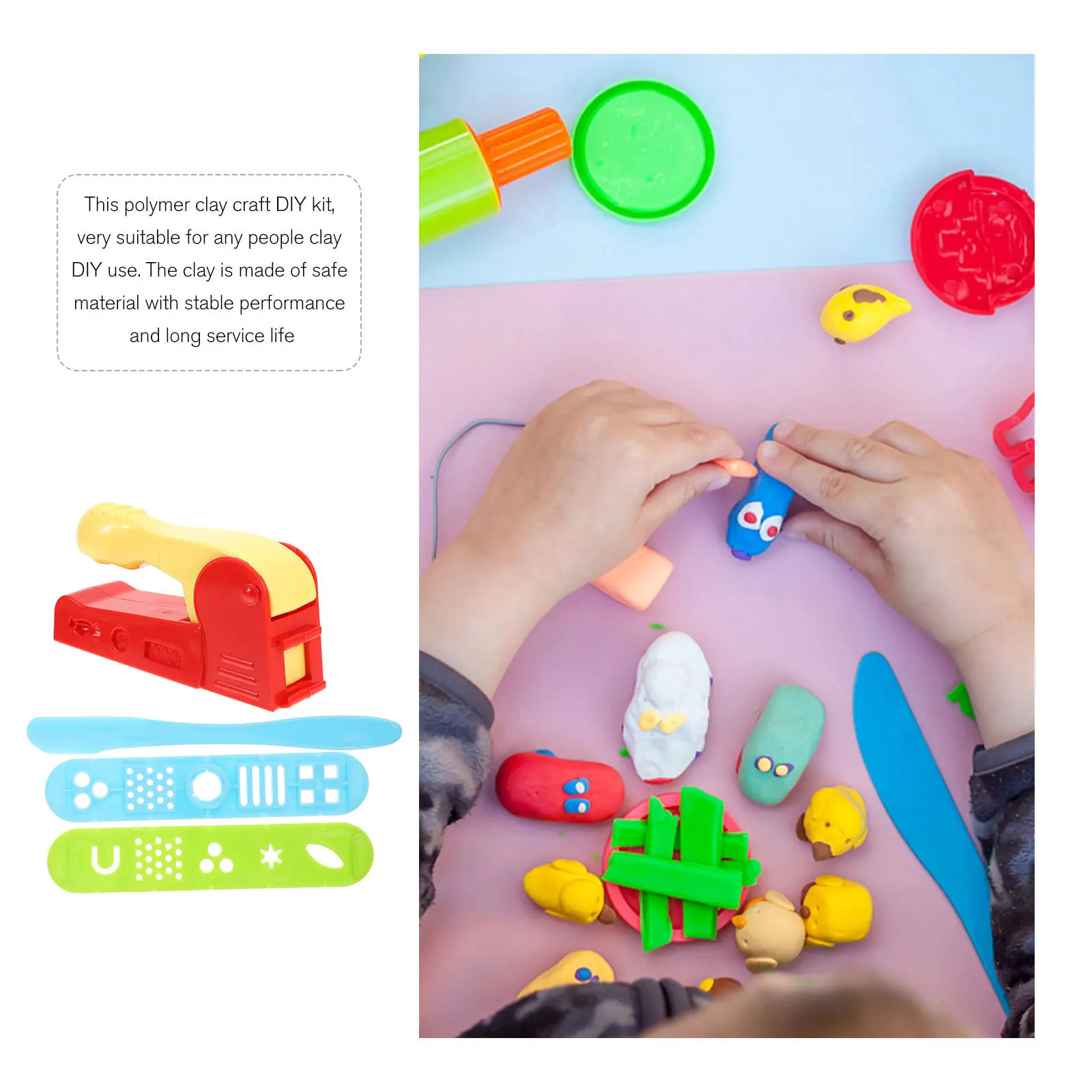 4Pcs Color Clay Tool Set Creative DIY Plastic Sand Mold Kit for Kids Beach Educational Fun DIY Educational Toys