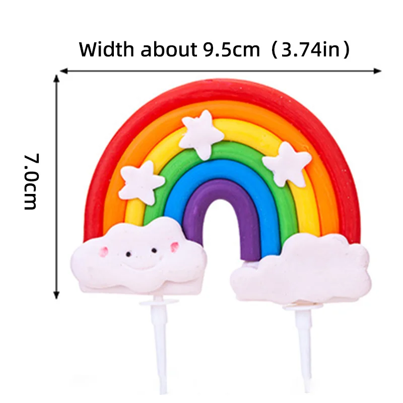 Einhorn-Kuchenaufsatz mit Regenbogen-Wolken und Sternen für Kinder, alles Gute zum Geburtstag, Kuchendekorationen, Mädchen, 16. Partyzubehör, Geschenke für Erwachsene – Detail 19
