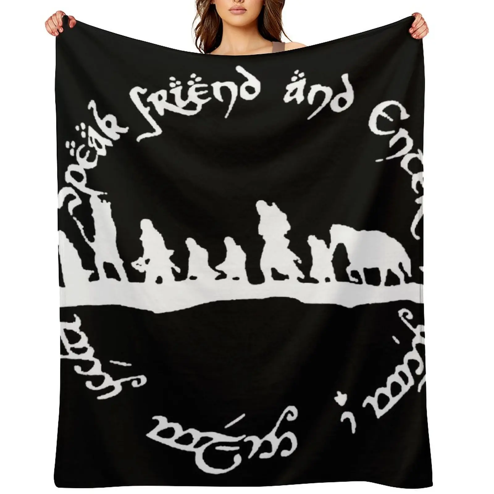 

Speak friend and enter Throw Blanket For Sofa Thin Luxury Throw Warm Shaggy Blankets
