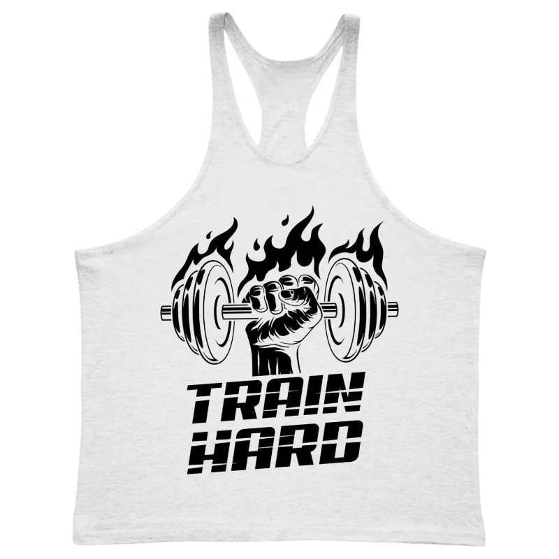 Running Vests Men Gym Clothing Bodybuilding Stringer Tank Top Cotton Sleeveless Shirt Fitness Singlet Sportswear Workout Tanktop