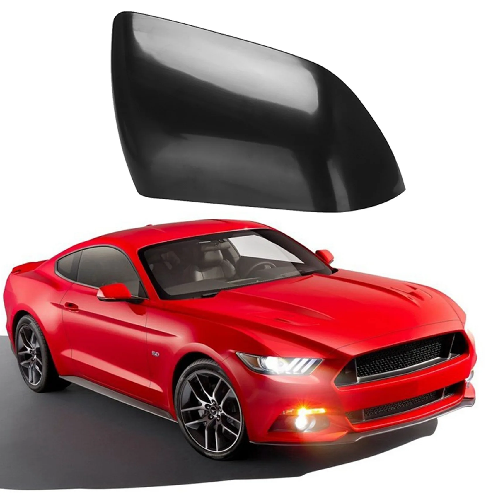 Copertura dello specchietto laterale destro dell'auto copertura dello specchietto laterale dell'ala dell'alloggiamento del riflettore adatto per Ford Mustang versione usa 2015-2020