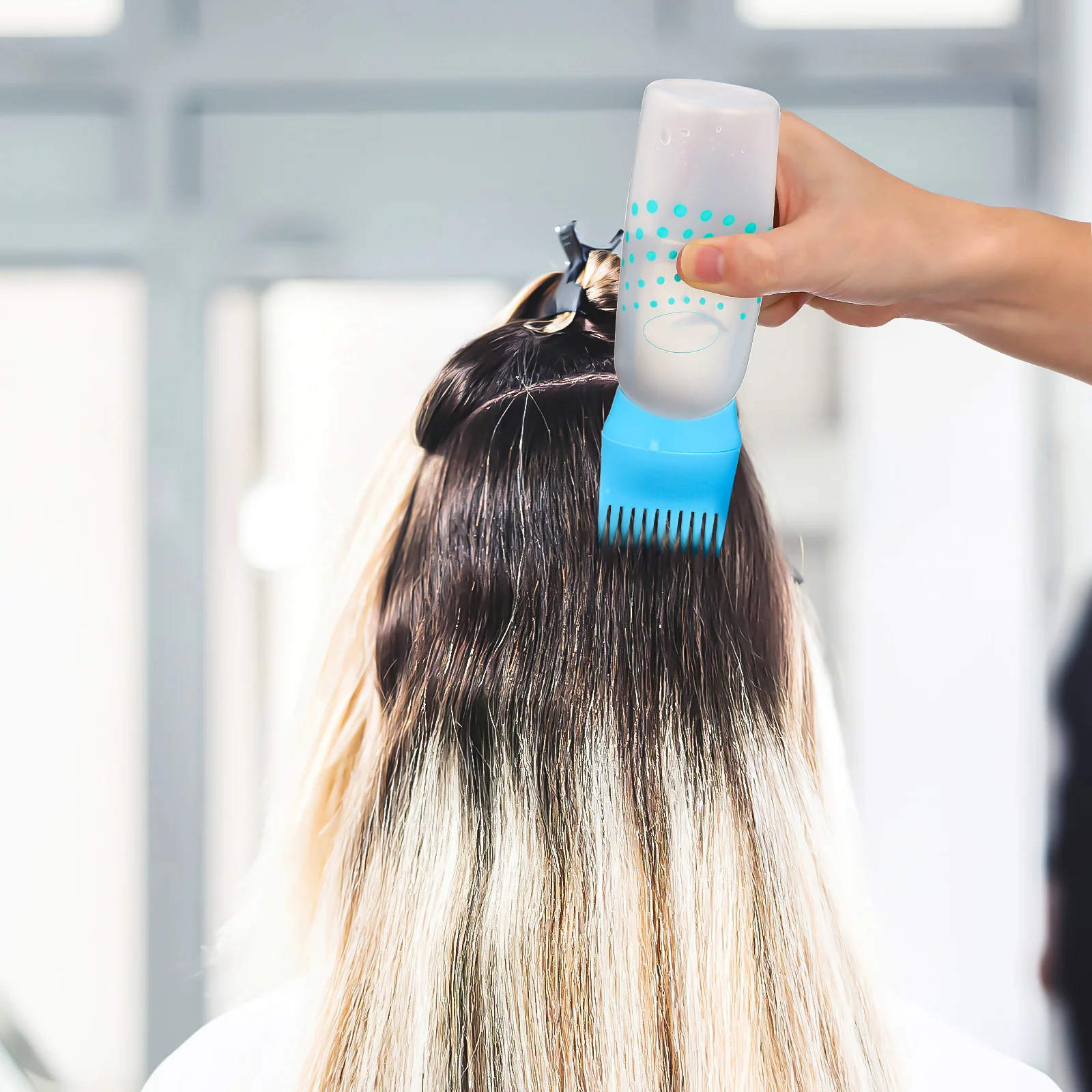 

3 pcs Root Comb Applicator Bottles 100Ml Hair Dye Squeeze Bottle For Salon Home Use Coloring Bleaching Oil Treatment