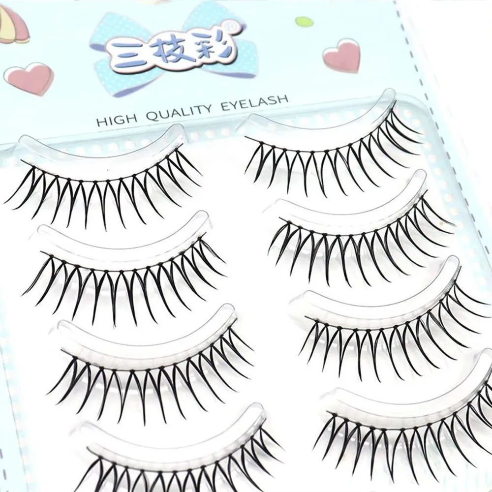 

Trendy Black Natural False Eyelashes 7-9MM Curvature C DIY Lashes Extension Eye Makeup Easy To Wear Fresh Fake Eyelashes Party
