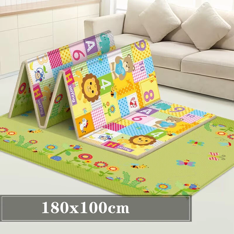 

Non-Toxic Foldable Baby Play Mat Educational Children's Carpet in The Nursery Climbing Pad Kids Rug Activitys Games Toys 180*100