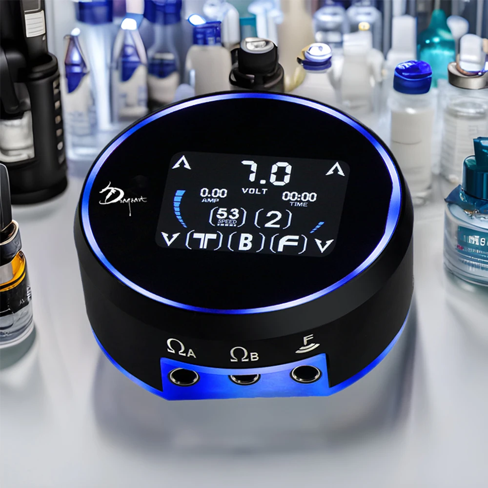 

AURORA 3 Tattoo Power Supply with LCD Full Touch Screen Dual Output Voltage Colorful Light Stabilization for 2 Rotary Machines