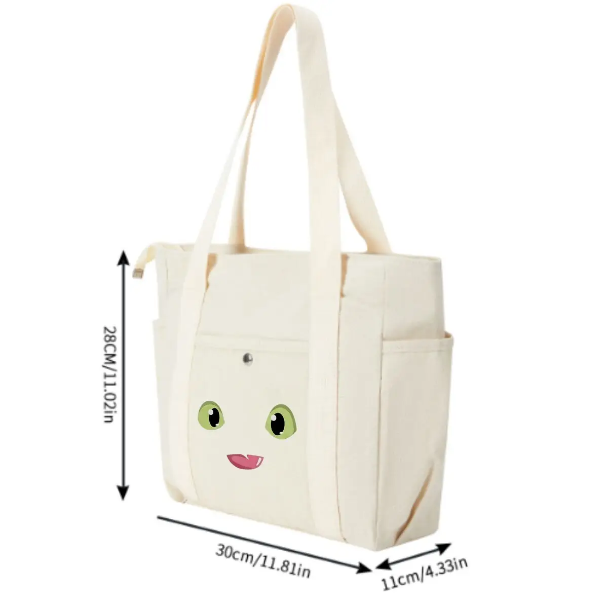 Cartoon Face Features Classic Multi-Pocket Shoulder Bag Timeless Versatile Crossbody Bag