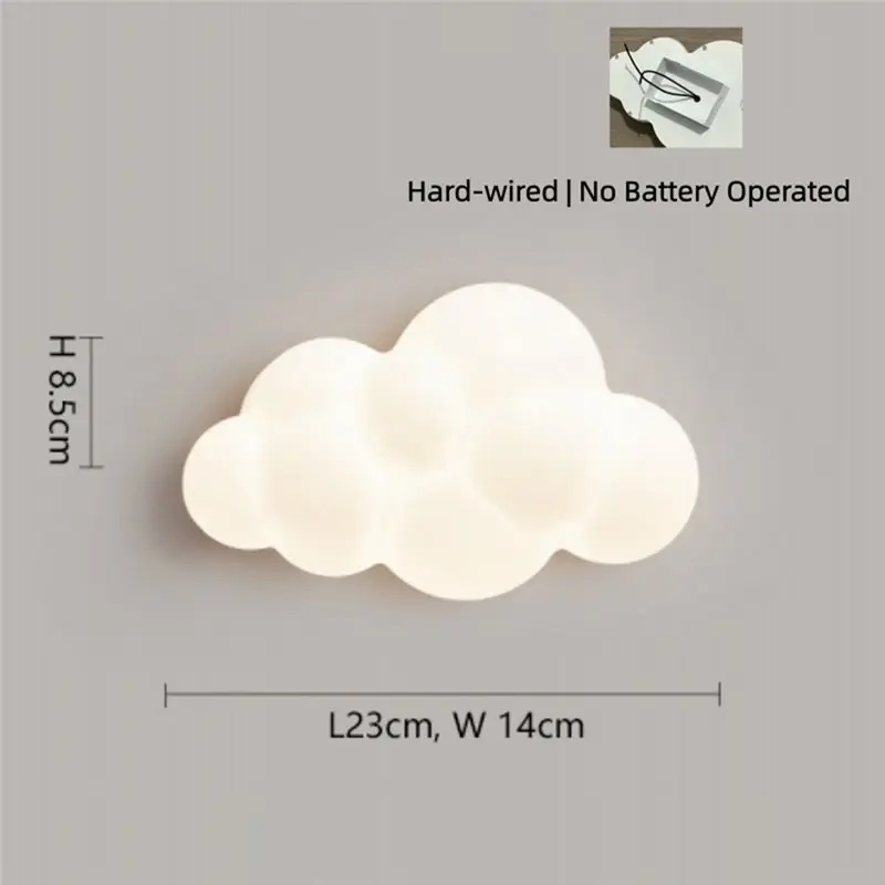 Year-Round Sale Reading Tricolor Light For Bedroom Nursery Cloud Wall Lamp Cute Floating Cloud Night Light Soft Warm Wall Sconce