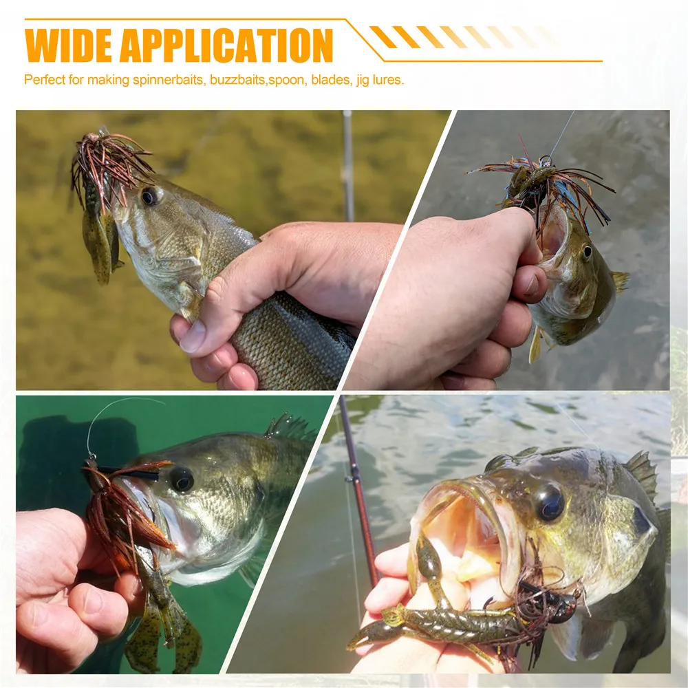 6 uds faldas de silicona señuelo de pesca cebo Artificial para Spinnerbait Buzzbait Bass trucha accesorios de señuelo de pesca - imagen 3