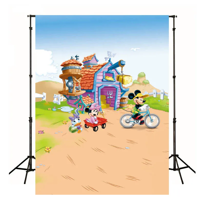 Mickey Photo Backdrop Background For Photography Baby Shower Birthday Party Decoration Props Supplies Banner Poster Photozone