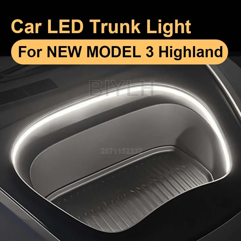 For Tesla Model 3 NEW Highland 2024 Front Trunk Ambient Light Customized Car LED Light  Interior Modification Accessories