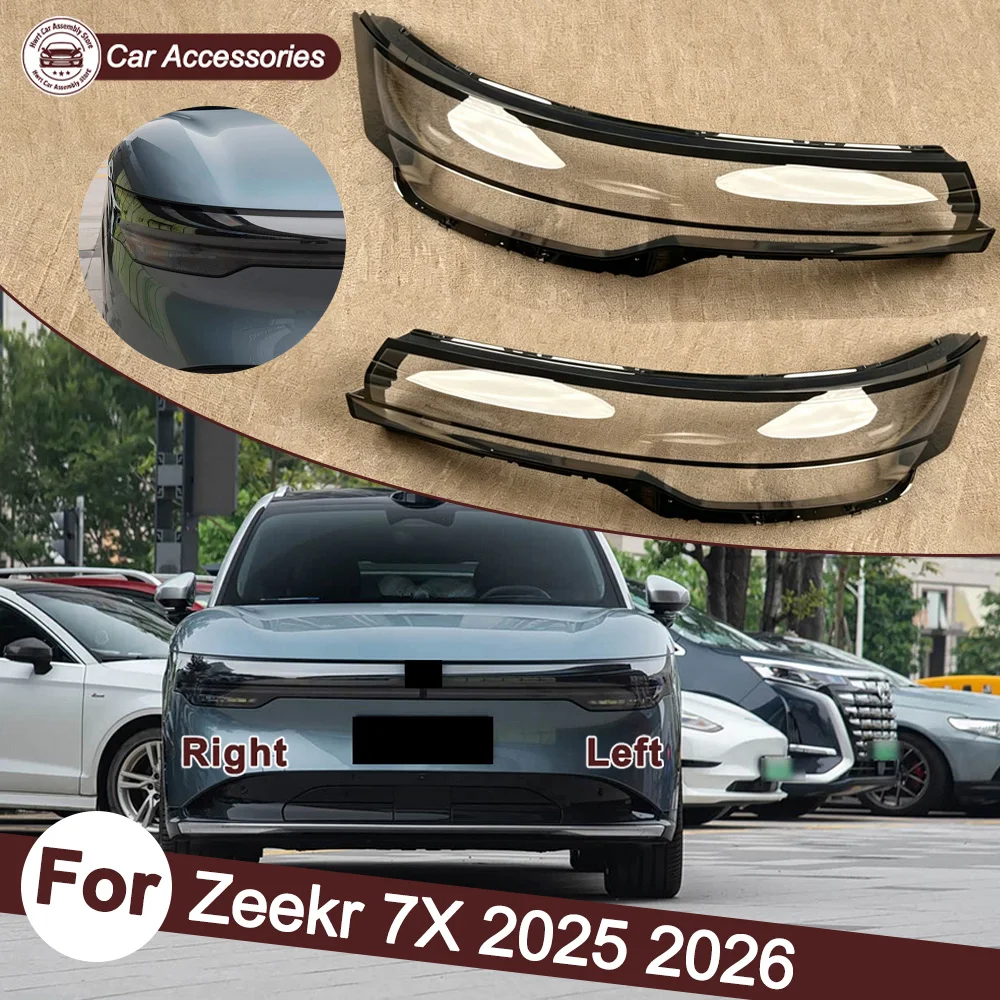 

Front Glass Lens Lamp Shade Shell 2025 2026 For Zeekr 7X Car Headlight Shell Replacement Headlight Cover Headlamp Lens Headlight