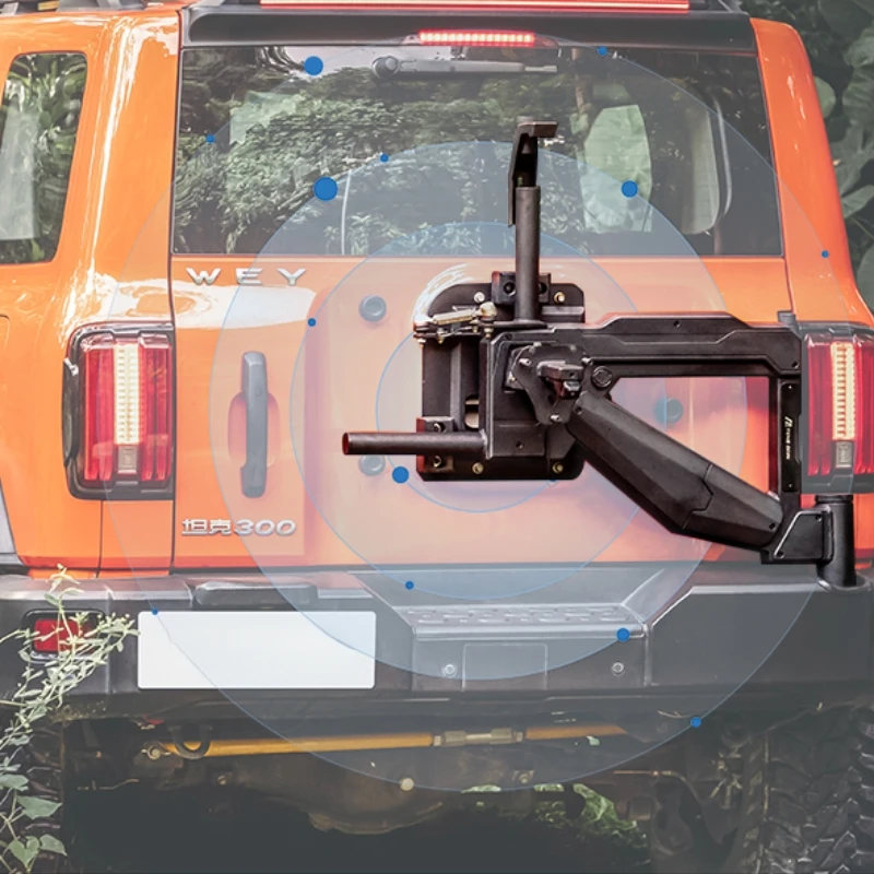 Spare Tire Bracket for Great Wall GWM WEY Tank 300 Off-Road Modified Reinforced Rear Tailgate Mounted Spare Tire Accessories