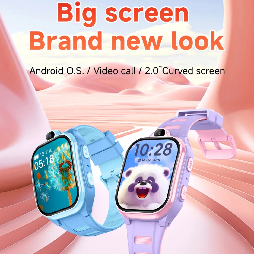 4G ساعة ذكية للأطفال 16G GPS WIFI مكالمة فيديو APP تنزيل الطفل Smartwatch مراقب المقتفي موقع الهاتف ساعة بنين بنات هدايا