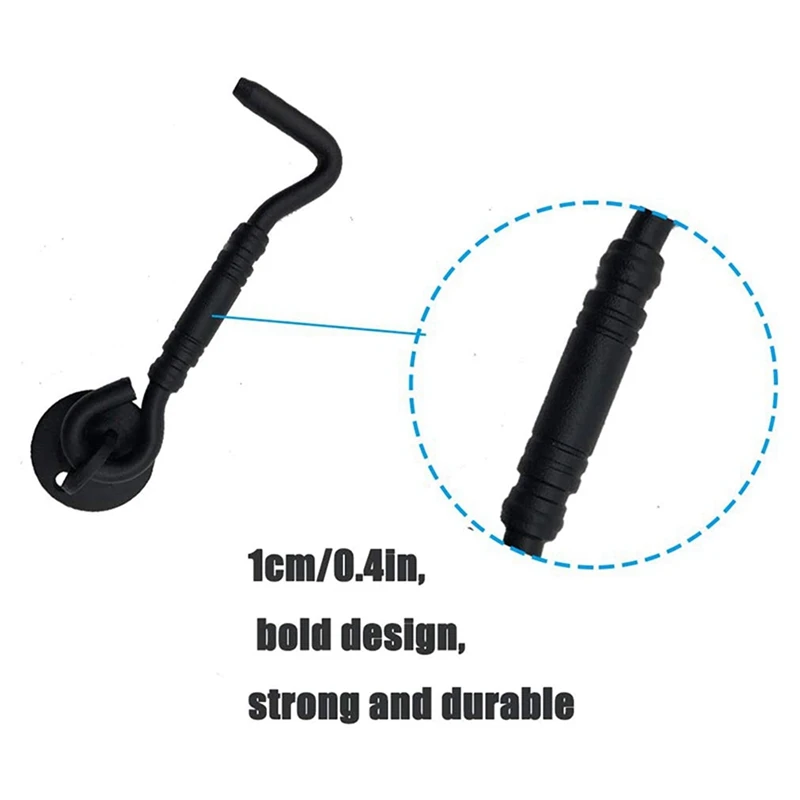 4X Barn Door Lock, 4 Inch Stainless Steel Door Hook & Eye Latch With Mounting Screws, Door Lock Latch For Sliding Door