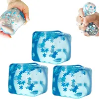 Snowflakes Ice Cube Anti-stress Squishy Toys Slow Rebound Stress Relief Ball Decompression Fidget Toy For Adults Birthday Gifts