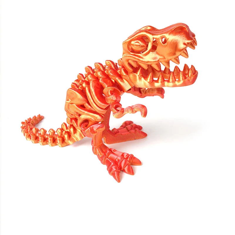 3D Printed Tyrannosaurus Rex Skeleton Dragon Crafts Model Movable Joints Kids Gift Desktop Decor Realistic Dinosaur Figurine
