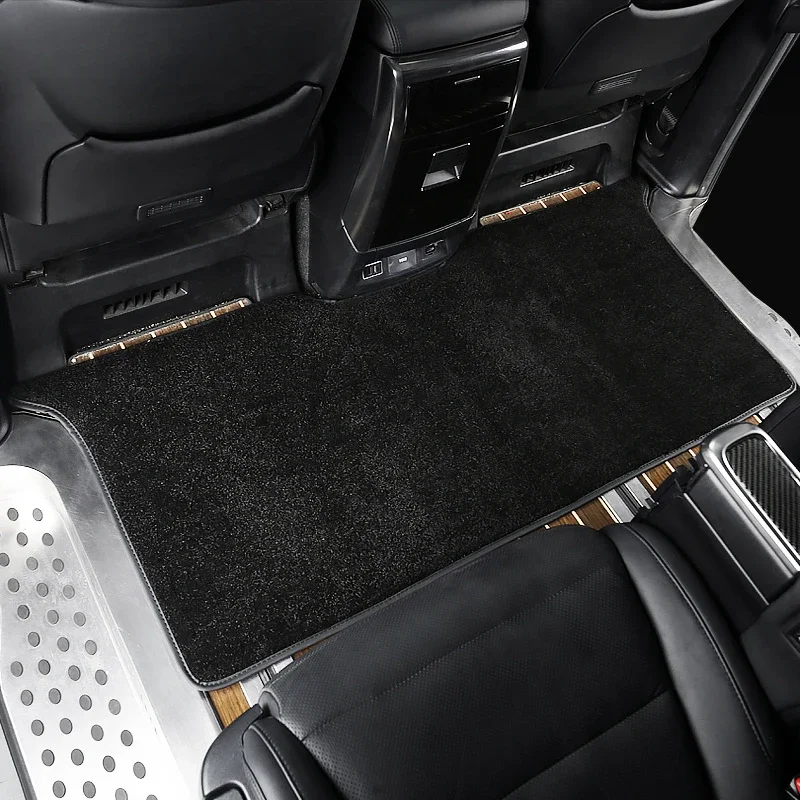 For Toyota Alphard Vellfire 30 Series 1Pcs Car Second Row Foot Mats Dirt Resistant and Durable Hennessy Blanket Floor Carpets
