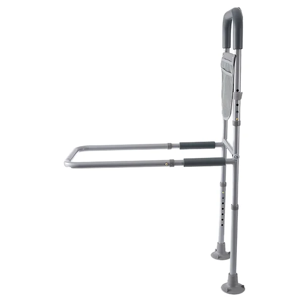 قضبان أمان للسرير مزودة بإضاءة الحركة والتخزين، قضبان سرير لكبار السن مع مستلزمات علاج إعادة التأهيل #1