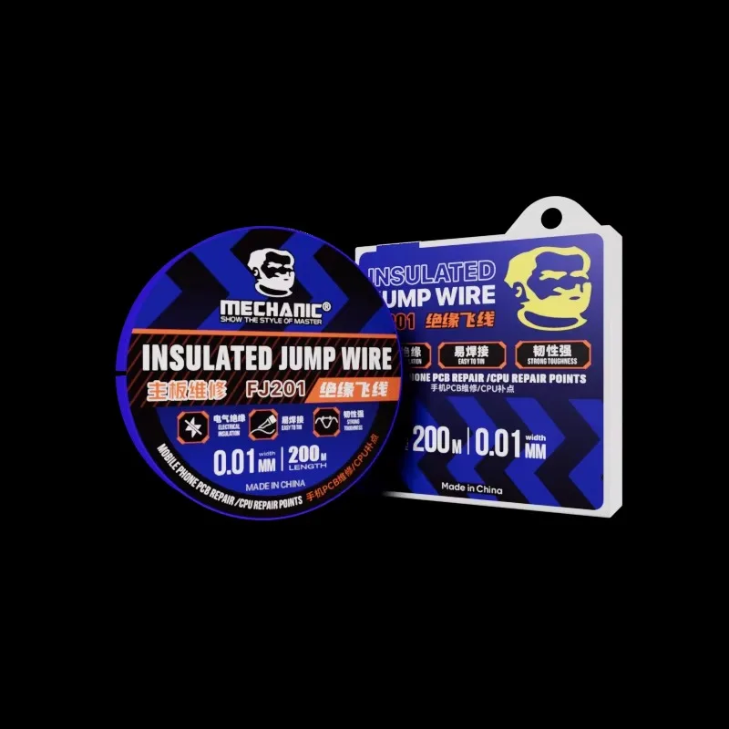 MECHANIC FX105 Ultradünner blanker Kupferdraht 0,005 mm Jumper-Draht für BGA-CPU-Motherboard-Reparatur, Reparaturwerkzeuge mit hoher Leitfähigkeit – Detail 7