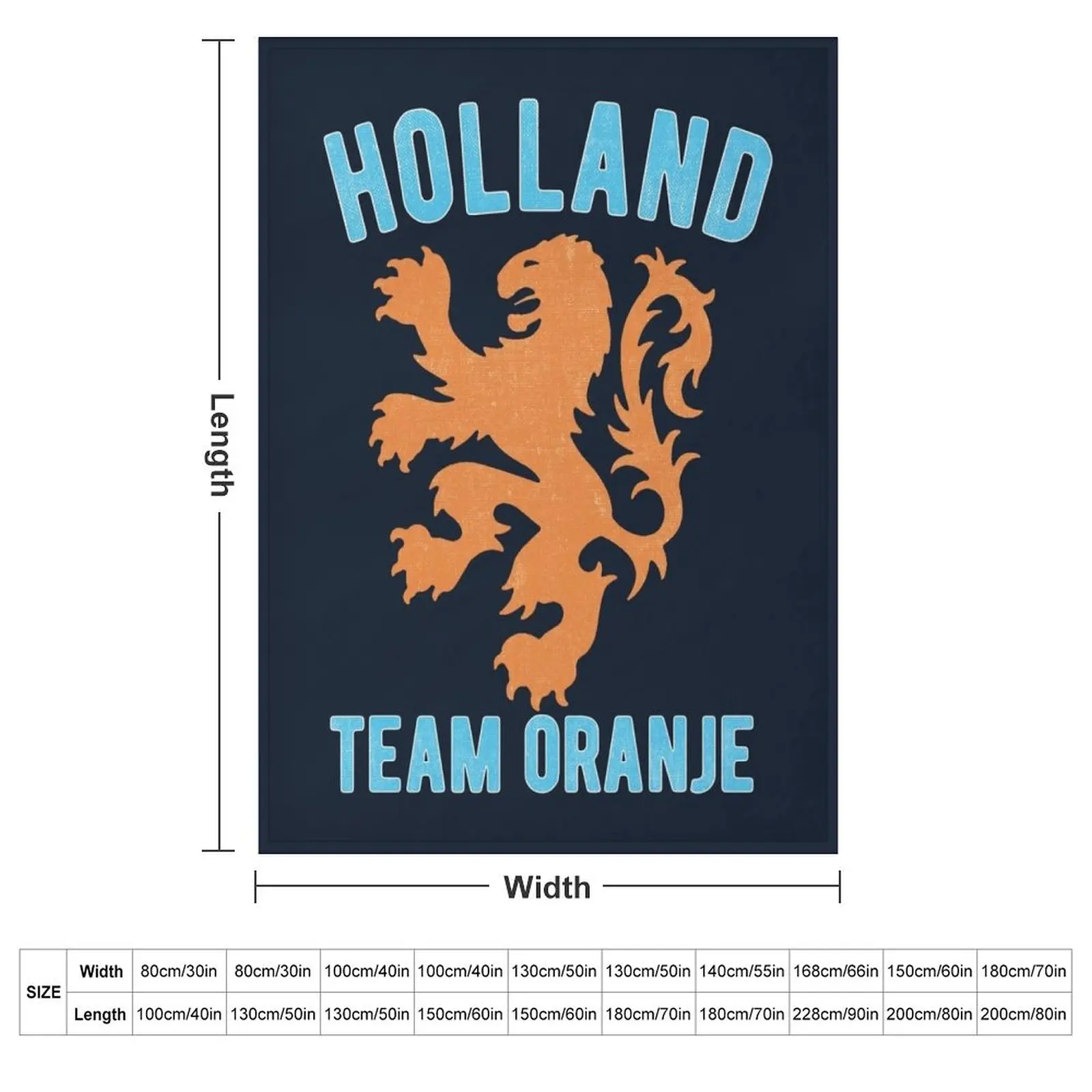 WoSo Team Oranje Holland Football Crest (Orange Dutch) Throw Blanket Hair For Baby Soft Plush Plaid Blankets