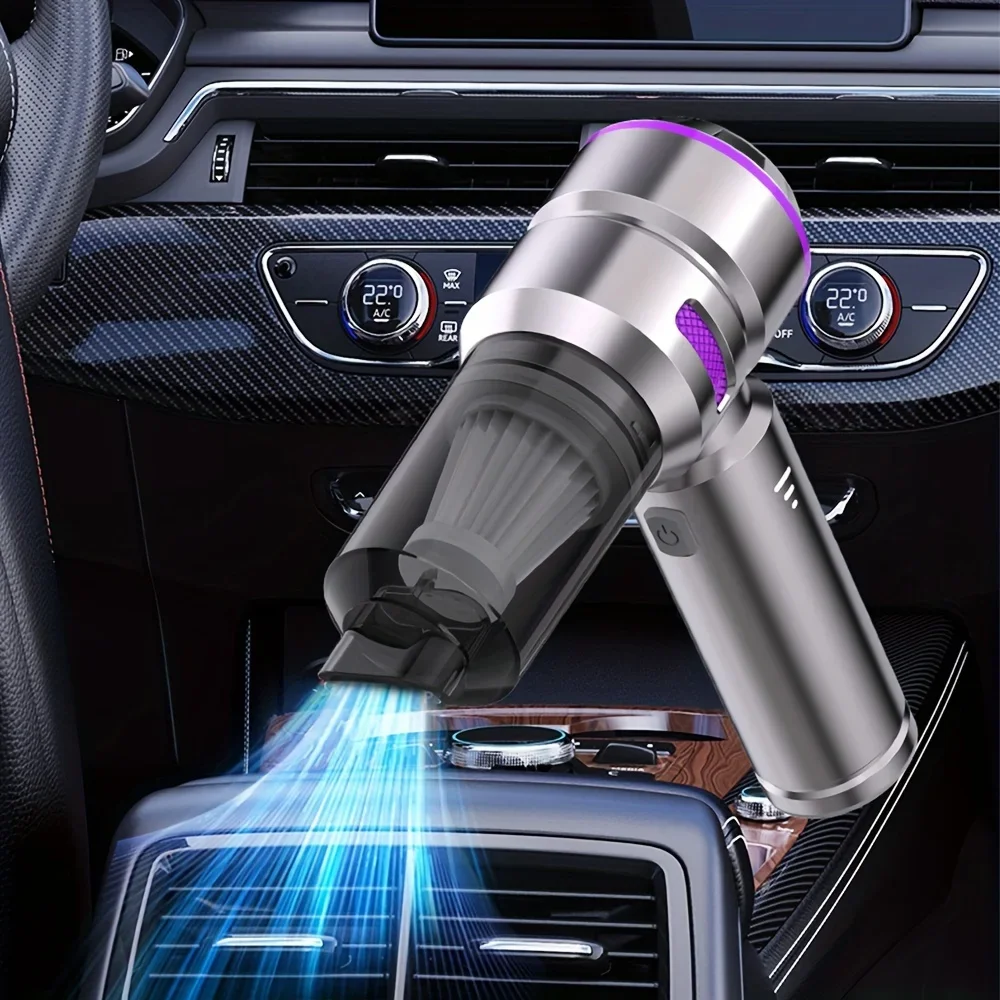 مكنسة كهربائية قوية للسيارة، مكنسة كهربائية منزلية لاسلكية محمولة بقوة 16000 باسكال، إزالة الغبار للسيارة والمكتب المنزلي