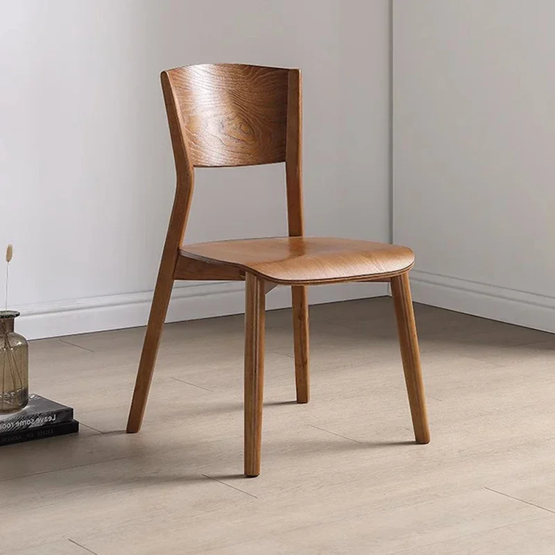 Sillas de Comedor de diseño minimalista, sillas de Comedor de cocina de dos piezas de lujo de madera, muebles modernos para el hogar, Silla Comedor LLDC
