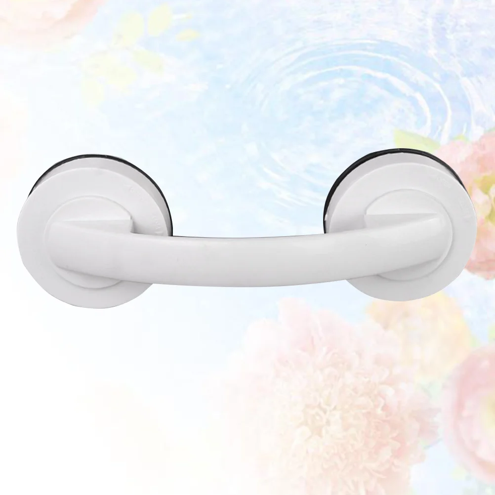 

Suction Cup Grab Bar For Bathroom White Heavy-Duty Safety Handrail For Elderly Non-Slip Toilet Support Durable Abs Pc