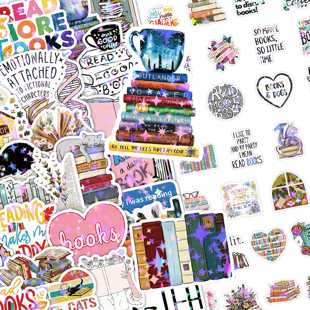 

10/30/50/100pcs Holographic Laser Reading Graffiti Stickers Cool Cartoon Decals Luggage Laptop Phone Waterproof Sticker Packing