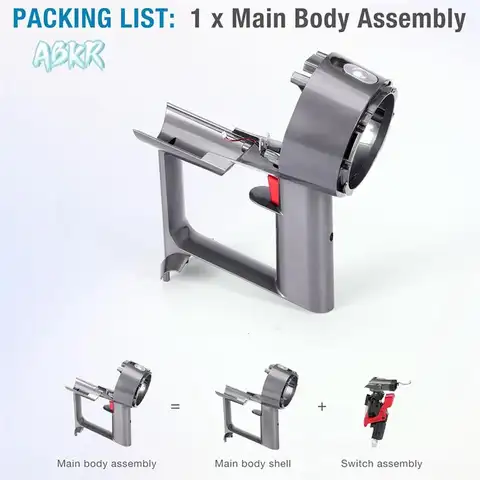 ABKR-Main Body Assembly Housing For Dyson V10 SV12 Vacuum Cleaner Parts Main Body Assembly Service Assembly Housing Part