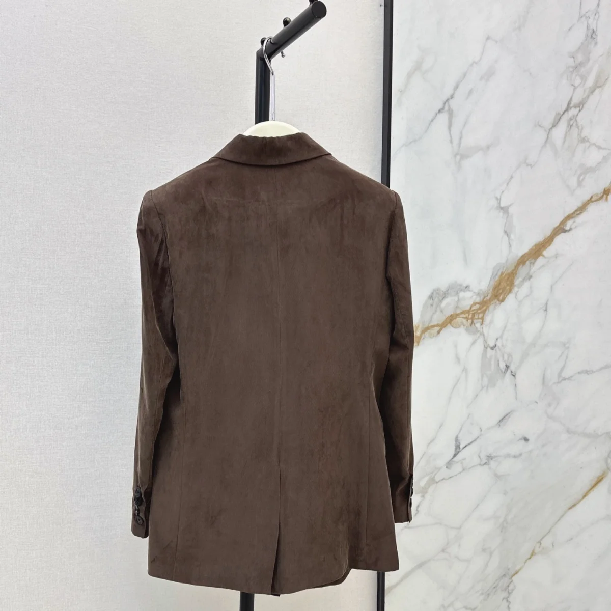 2026 high-quality women's dark coffee color lapel commuting casual suit26930101