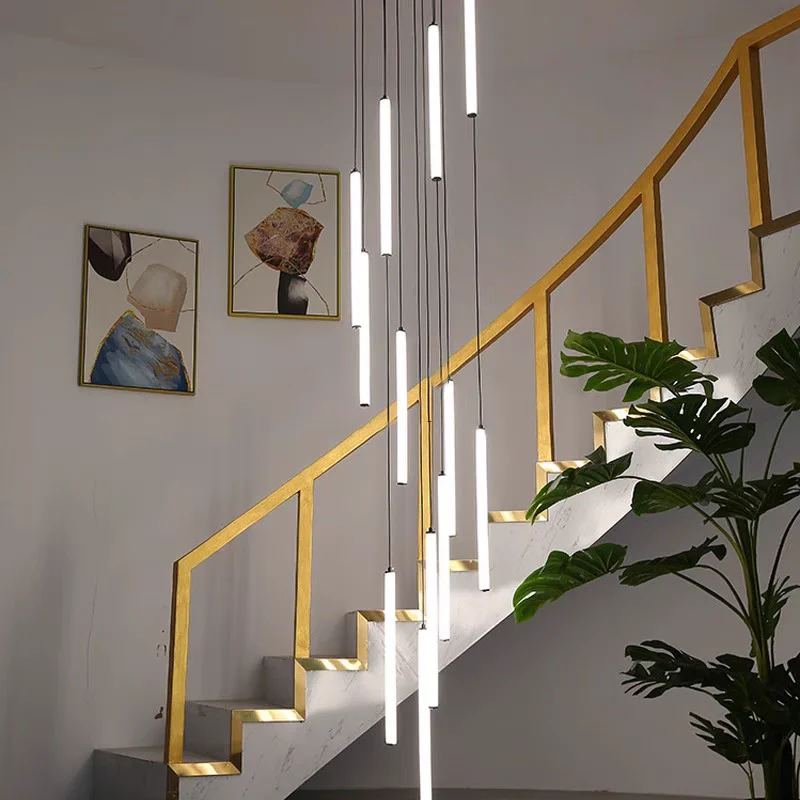 

Modern design staircase LED pendant light, Nik's decorative lighting, perfect for living rooms, kitchens, or headboards