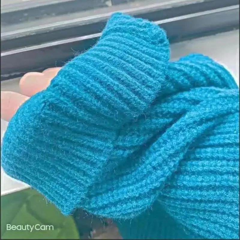 Side Split Big Pocket Sweater Women Long Sleeve Knit Cardigan Korean Fashion Elegant Tops Fall Winter Coat Solid Basic Outerwear