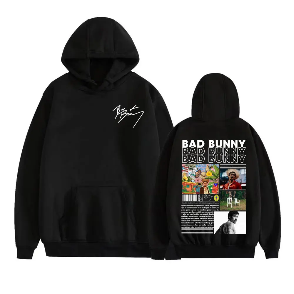 

Мужская толстовка Bad Bunny DTMF Debi Tirar Mas Fotos 2026: модный уличный стиль, повседневный уютный флисовый пуловер