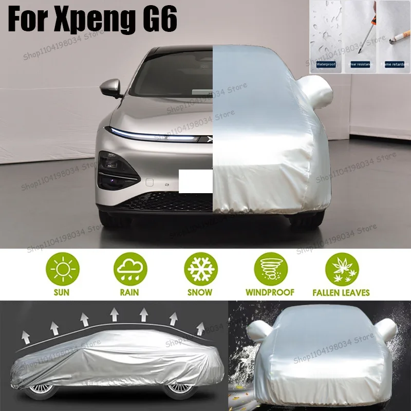 

For Xpeng G6 Auto parts Anti snow Anti dust Sunscreen Anti-uv Anti peeling paint And Anti Rainwater 210t car cover Car cover