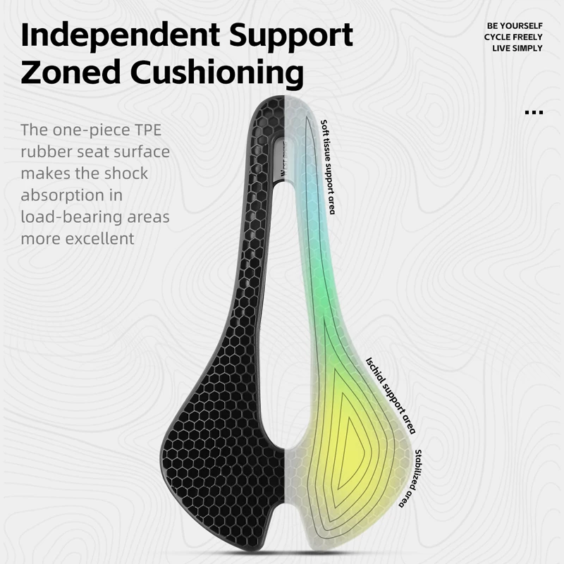 

WEST BIKING Bicycle Saddle 3D Printed Honeycomb Saddle Ultralight Comfortable Breathable MTB Gravel Road Bicyle Riding Seat Part