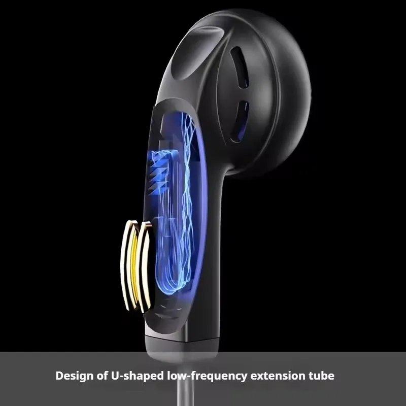 Fiio Jf11 Retro słuchawki z płaską główką w kształcie litery U rozszerzenie o niskiej częstotliwości niestandardowe słuchawki douszne do gier 14.2mm duża ruchoma cewka wtyczka 3.5mm