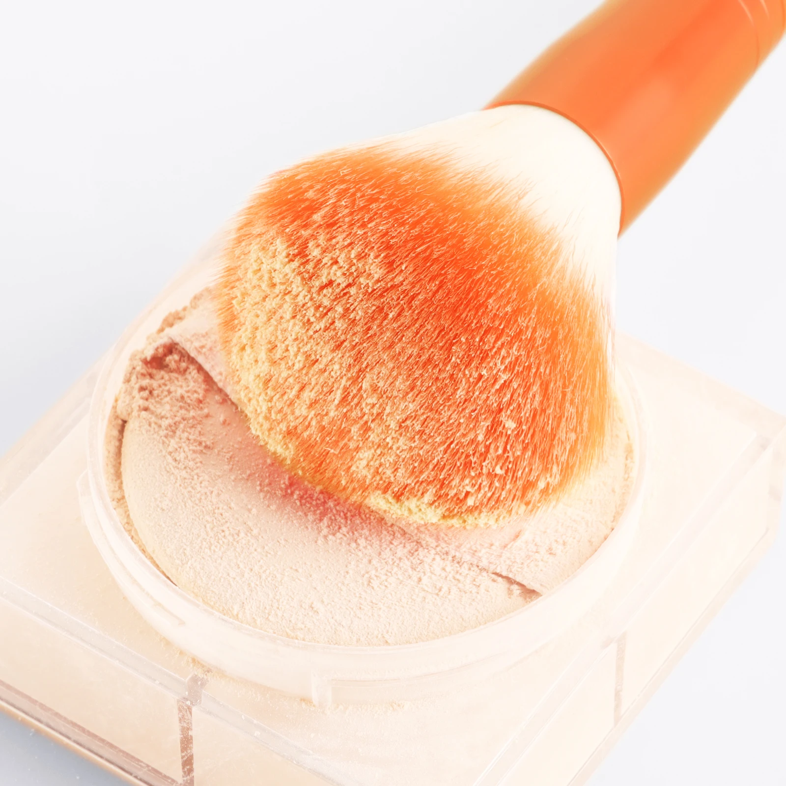  15Pcs Textured Handle Makeup Brushes, Soft Synthetic Powder Blush Contour Eyeshadow Brush Kit