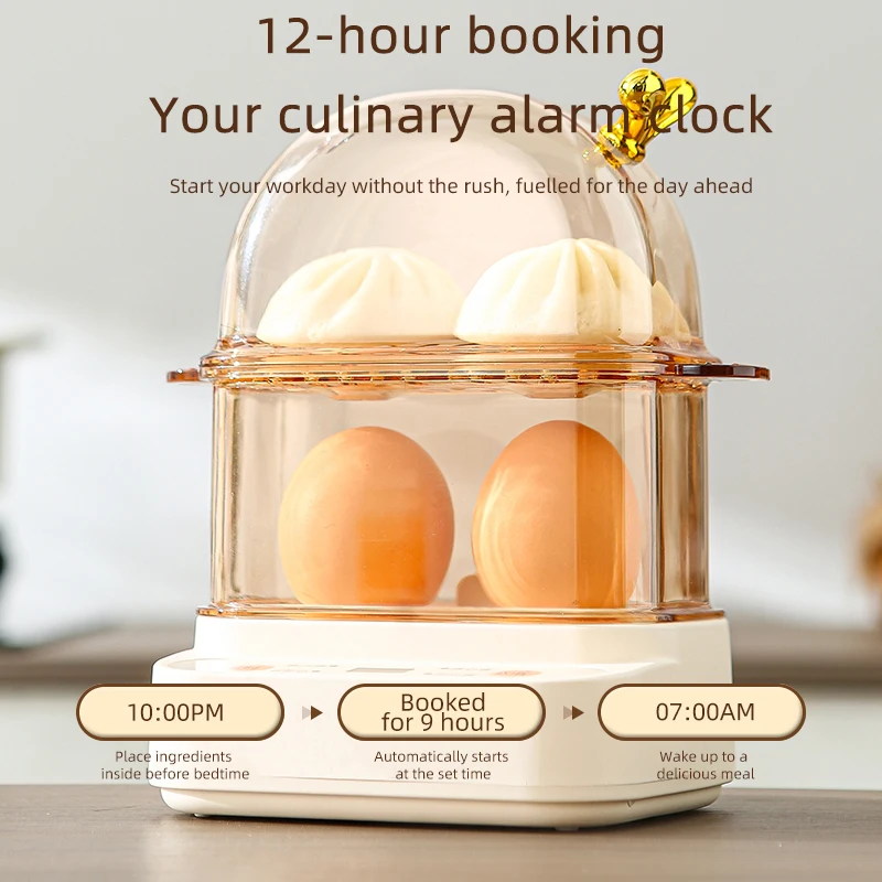 جهاز طهي البيض بالبخار الكهربائي، جهاز طهي البيض الذكي للحماية من الغليان الجاف، غلاية البيض، جهاز بخار كهربائي متعدد الوظائف، قابل للفصل، سهل التنظيف