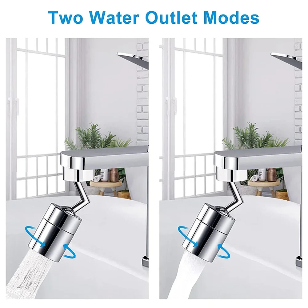 720° Universal Faucet Extender Tap Rotatable Water Bubbler Splash-Proof Rocker Arm Kitchen Bathroom Saving Water Sprayer Nozzle