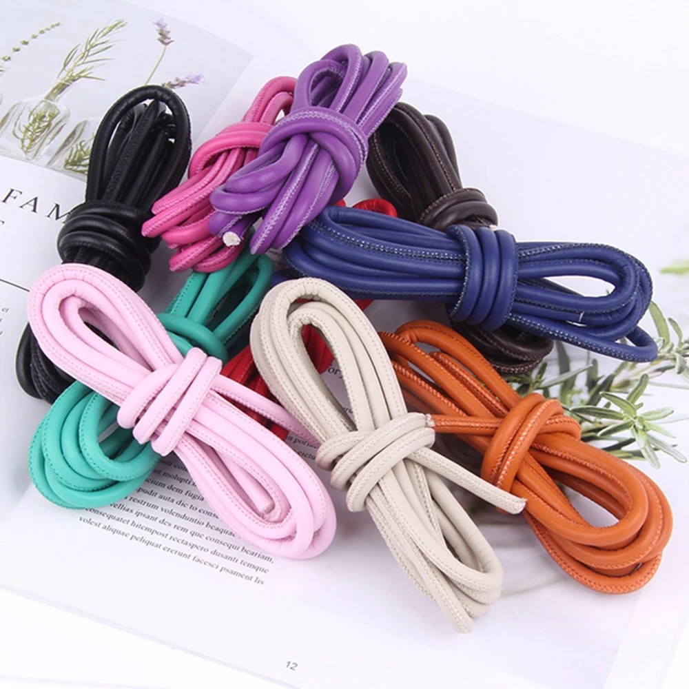 REGELIN  3/4/5/6mm 2meters Colorful Sheepskin Leather Strap Findings Leather Cord String Rope DIY Necklace Bracelet Making