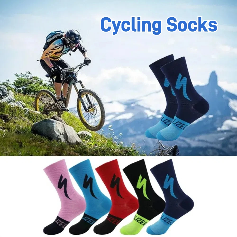 

1 Pair New Cycling Socks Wear-resistant High Quality Riding Socks Anti-odor Outdoor Accessories Soccer Socks for Women Men